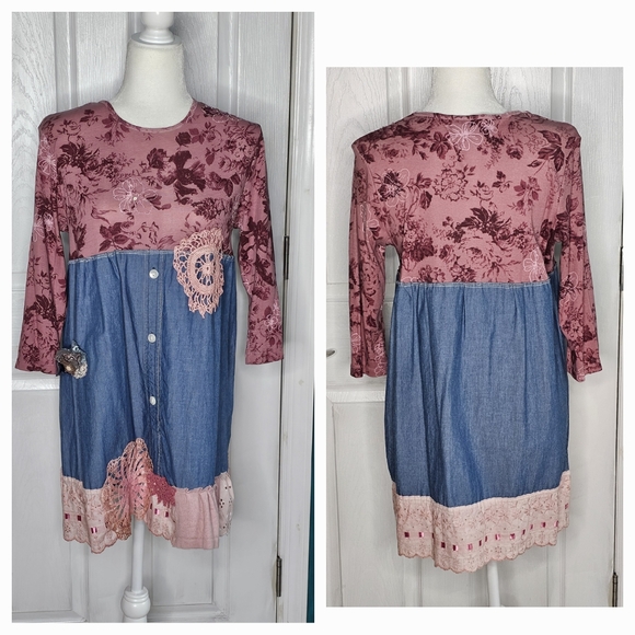 Handmade Upcycled Tunic Top Small-Medium - Picture 2 of 13